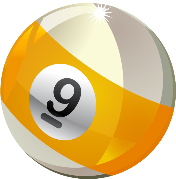 Billiard Ball Clipart 9 Ball - Pool Ball 9 Png (600x600)