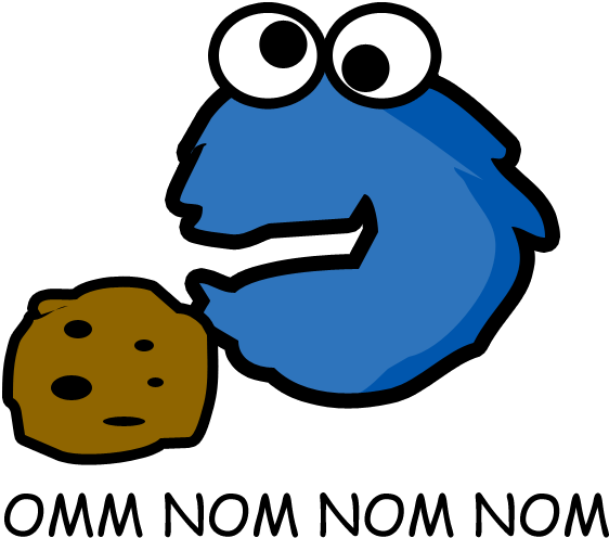 Cookie Monster Om Nom Nom Nom By Xinzhitan14 - Nom Nom Nom Cartoon (600x600)