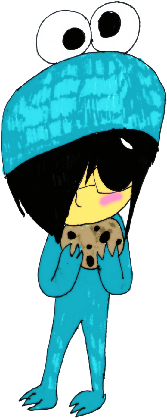 Cookie Monster Costume - Cookie Monster (569x1401)