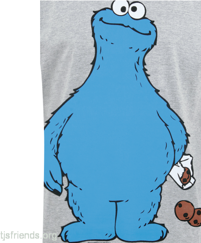 Cookie Thief Camiseta Gris/melé Mezclado 97% Algodón - Monstruo De Las Galletas (500x500)