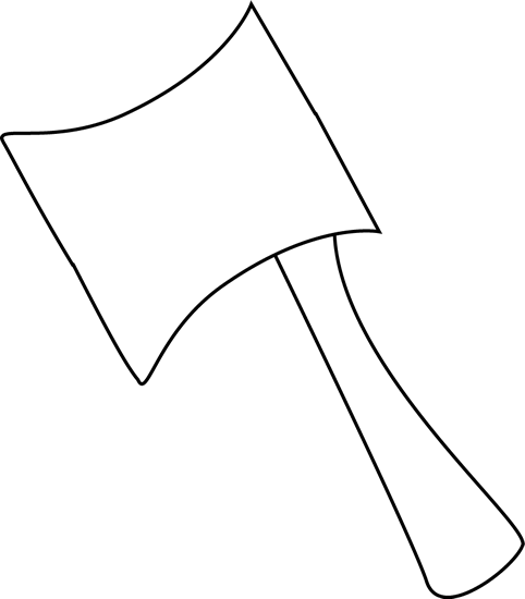 Black And White Axe Clip Art - Ax With Black Background (482x550)