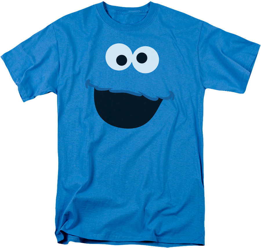 Cookie Monster Face Sesame Street T-shirt - Cookie Monster Shirt Men (900x856)