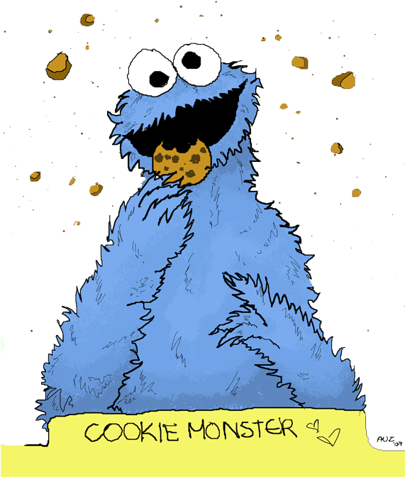 Cookies Con Chips De Chocolate - Cookie Monster (582x679)