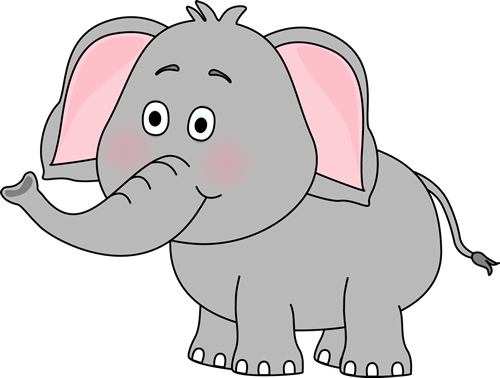 Cute Car Clip Art - Elephant Picture For Preschool (500x378)