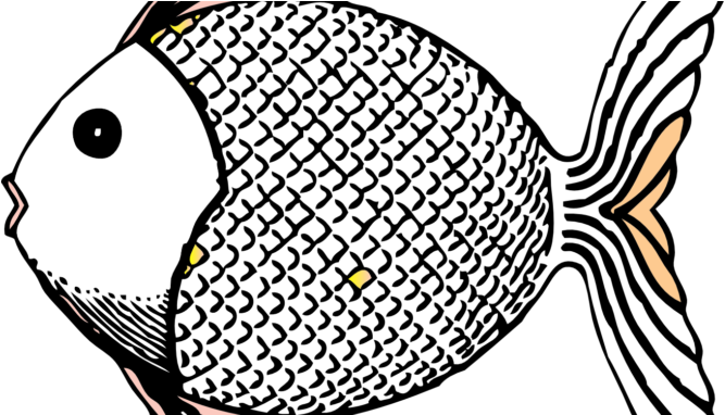 Top Images 2018 Fish Clipart Photos Black And White - Tropical Fish Shower Curtain (678x381)