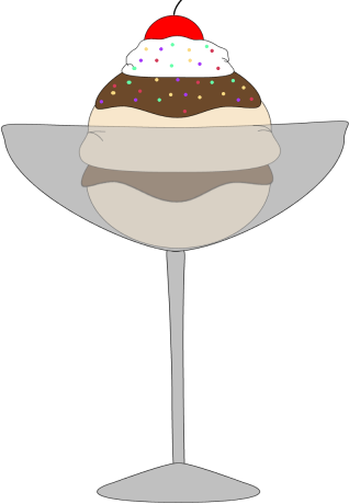 Ice Cream Bar - Hot Fudge Sundae No Background (318x460)