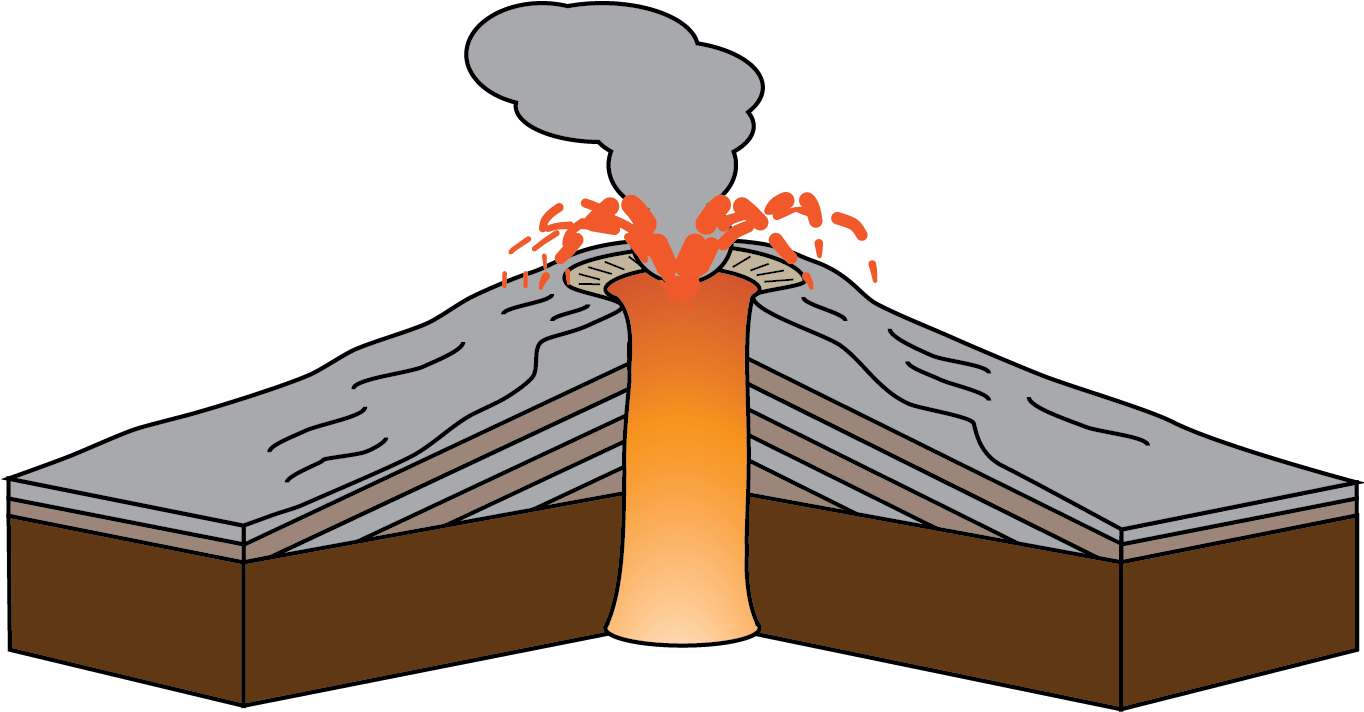 Volcanic Cone Clipart - Cinder Cone Volcano Clipart (1366x728)