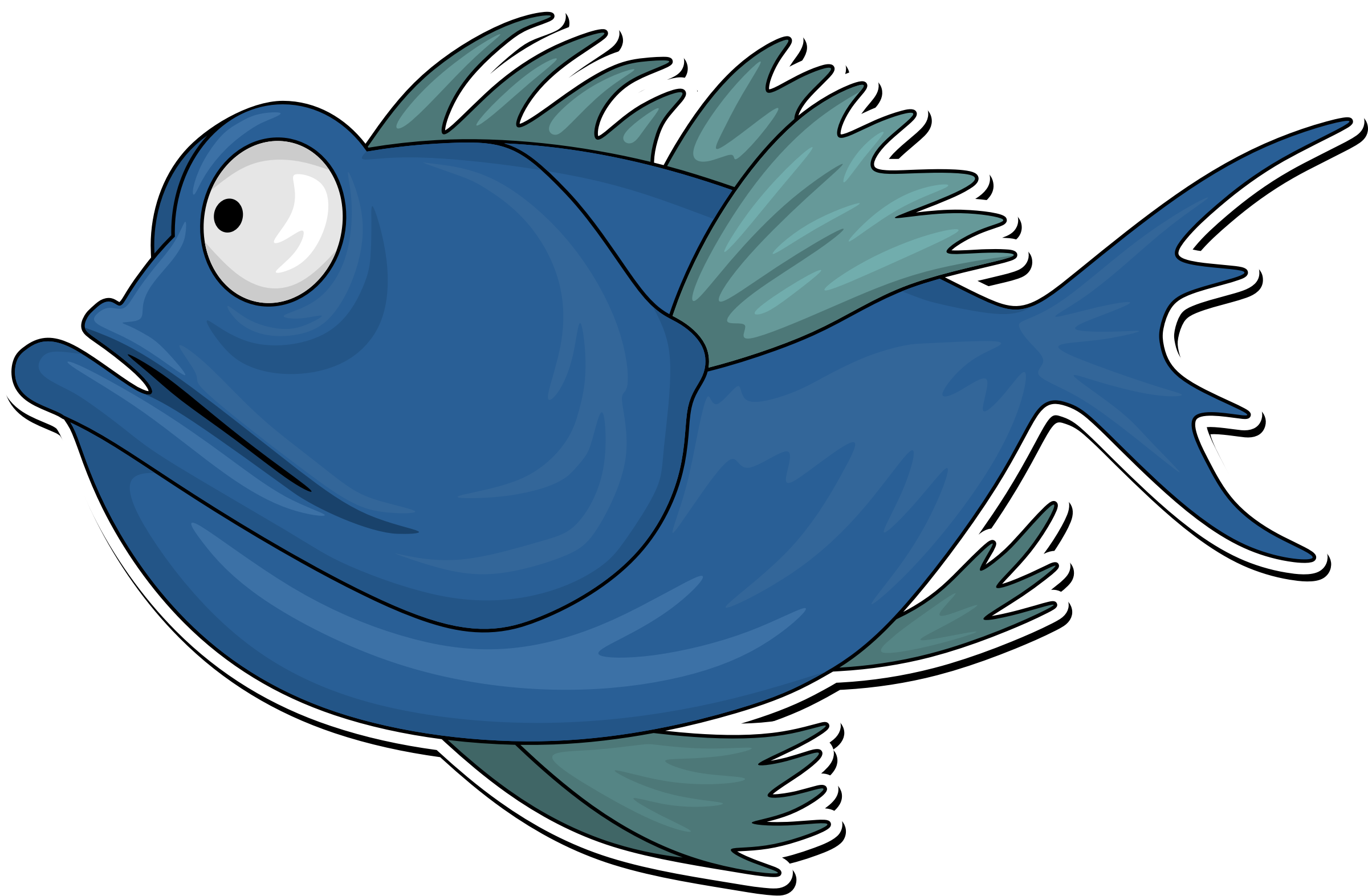 Big Image - Clipart Cartoon Fish (2400x1572)