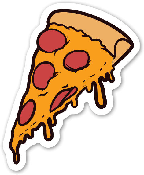 Pizza Slice Sticker - Pizza Stickers (498x600)