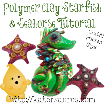 Christi Friesen Style Polymer Clay Starfish & Seahorse - Polymer Clay (450x450)