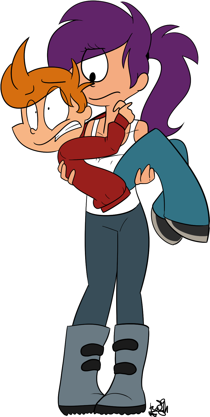 Fry And Leela By Befishproductions Fry And Leela By - Fry And Leela Deviantart (877x1772)