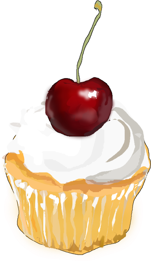 Cupcake Art Small Clipart 300pixel Size, Free Design - Cupcake Art (523x900)