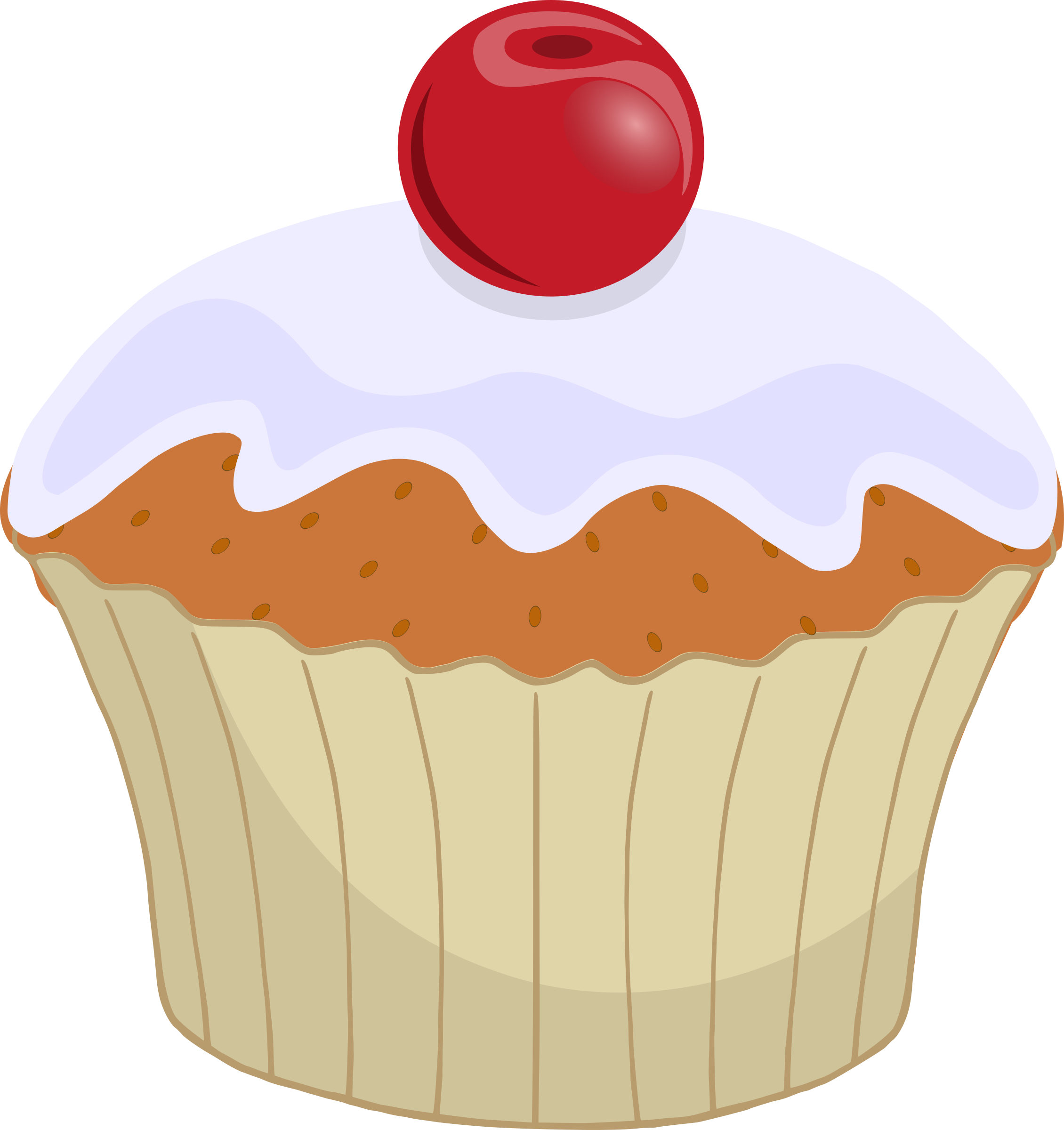 Clipart Cupcake - Muffin Clipart Transparent (2260x2400)
