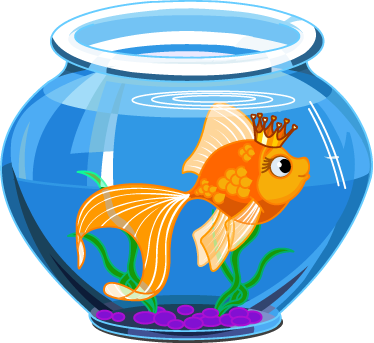 Wall Colour - Fish Inside The Aquarium (374x343)