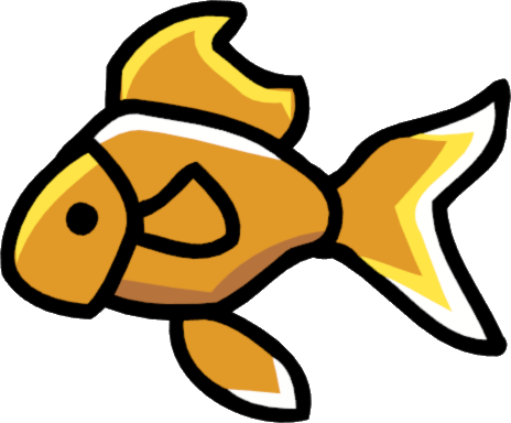 Goldfish - Scribblenauts Fish Png (464x384)
