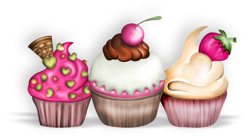 Mis Laminas Para Decoupage Más - Cupcake (800x443)