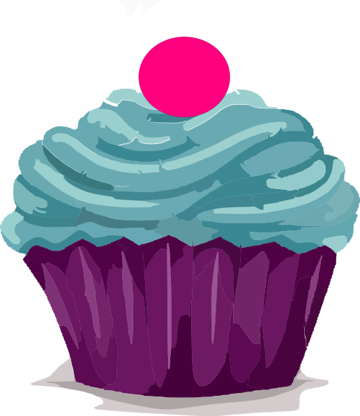 Cupcake Clipart Purple Cupcake - Cute Cupcake Illustration Png (516x596)