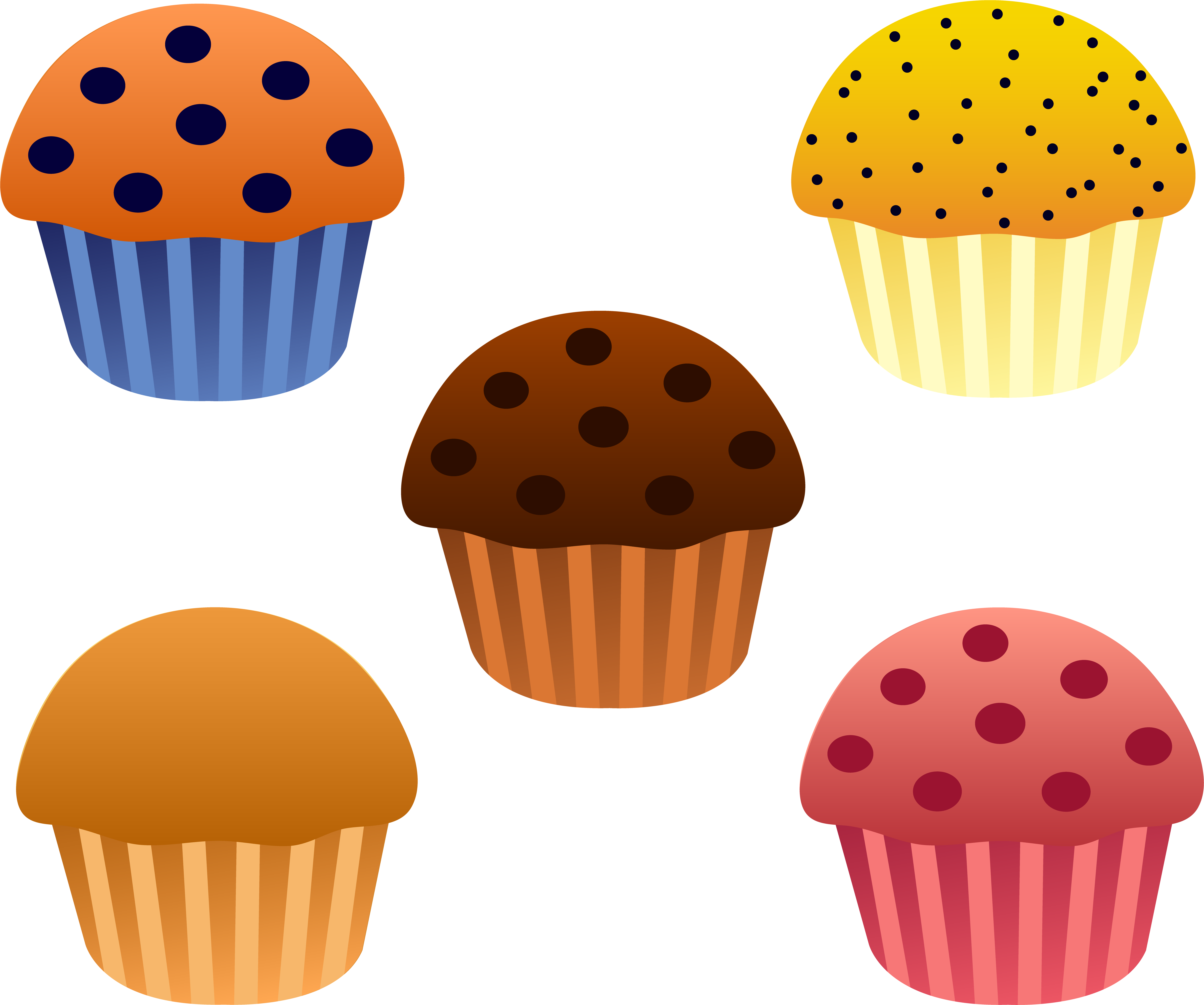 Cute Muffin Clipart - Clip Art Muffins (6776x5807)