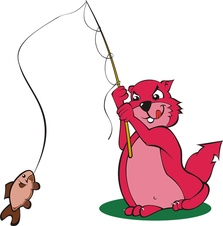 Marmot, Mammal, Rodent, Red, Pink, Fish, Fishing, Adobe - Mammal (711x720)