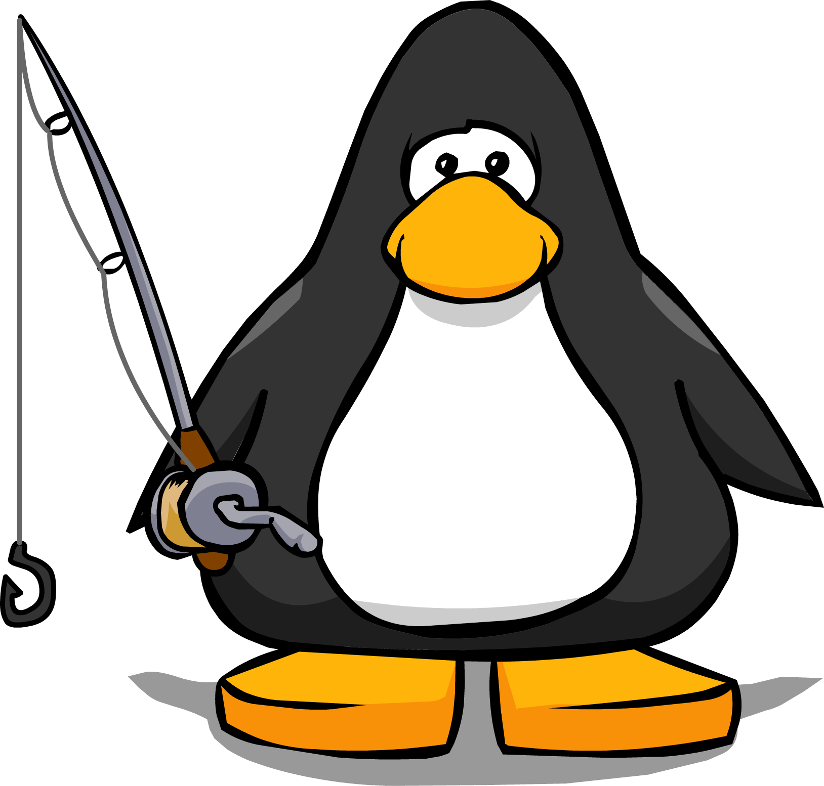 Fishing Rod From A Player Card - Club Penguin Fishing Rod (1628x1554)