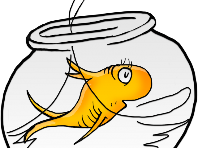 Fish Bowl Clipart Red - Dr Seuss Fish Png (640x480)
