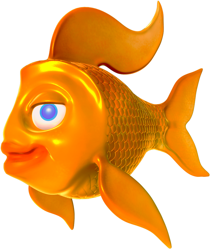 Finished Model, Before The Design Was Deemed Too Cartoony - Goldfish (1024x1024)