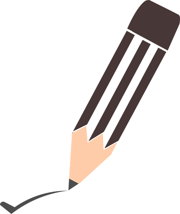 Book And Pencil Clipart 20, - Lapiz Png (604x720)