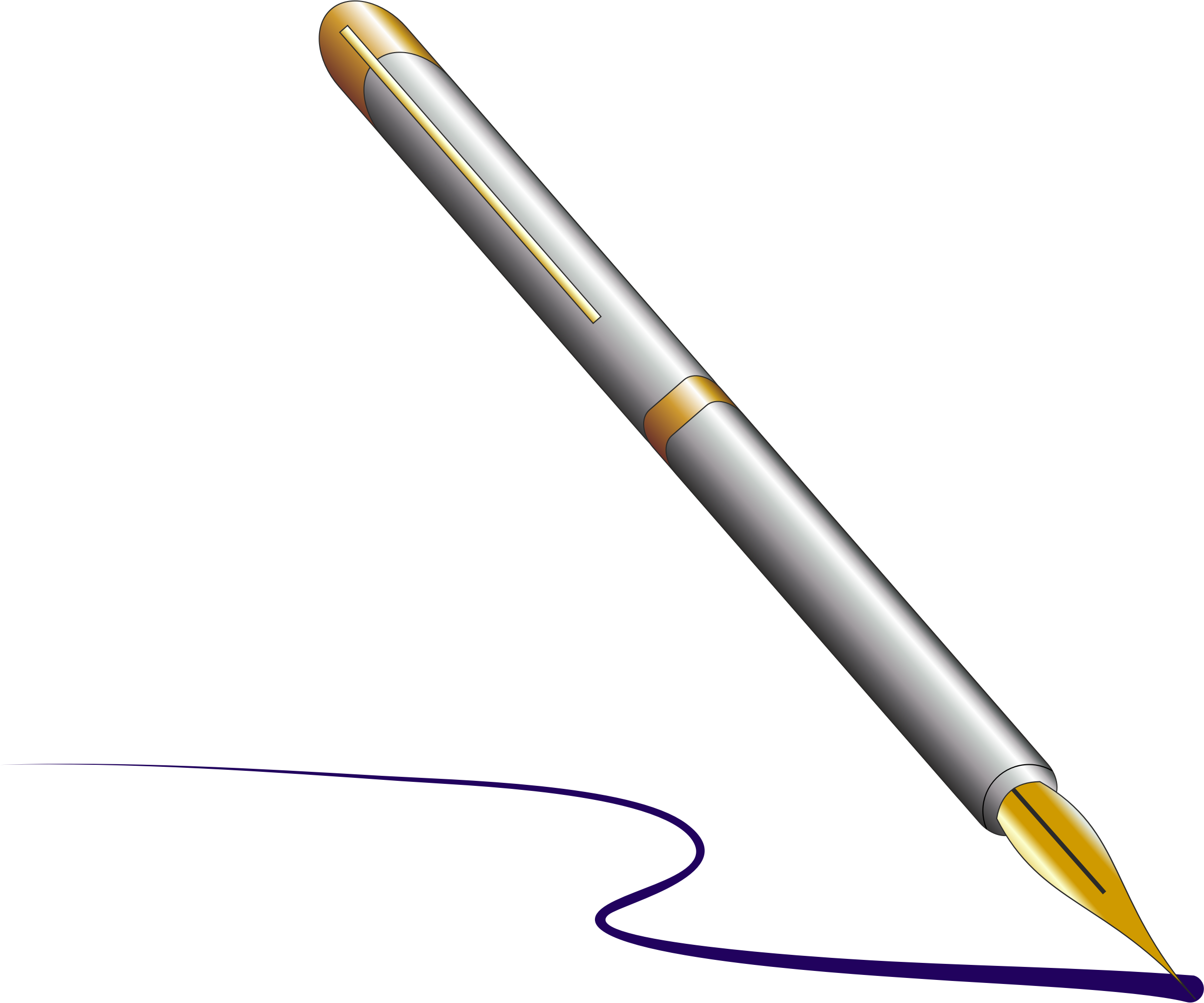 Pen Clipart Logo Png - Fountain Pen (2400x2000)