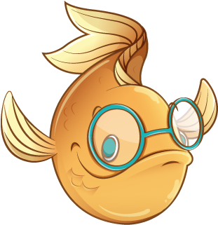 Fishie Fish By Mitsugawa - Cartoon (352x365)