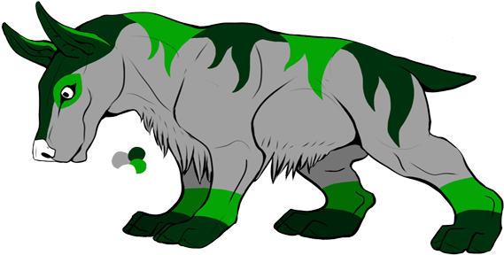 Dorsal , Vines , Ear Backs , Socks (common), Eye Oval - Illustration (600x400)