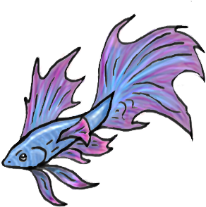 Beta Fish Adopt For Twilightsparkle-cute By Dimensionxxiv - Cartoon (464x384)