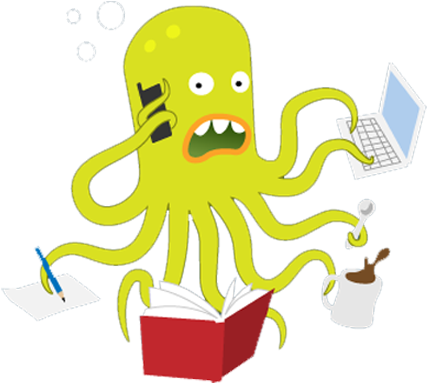 Entrepreneur Advice - Octopus Working In An Office (449x390)