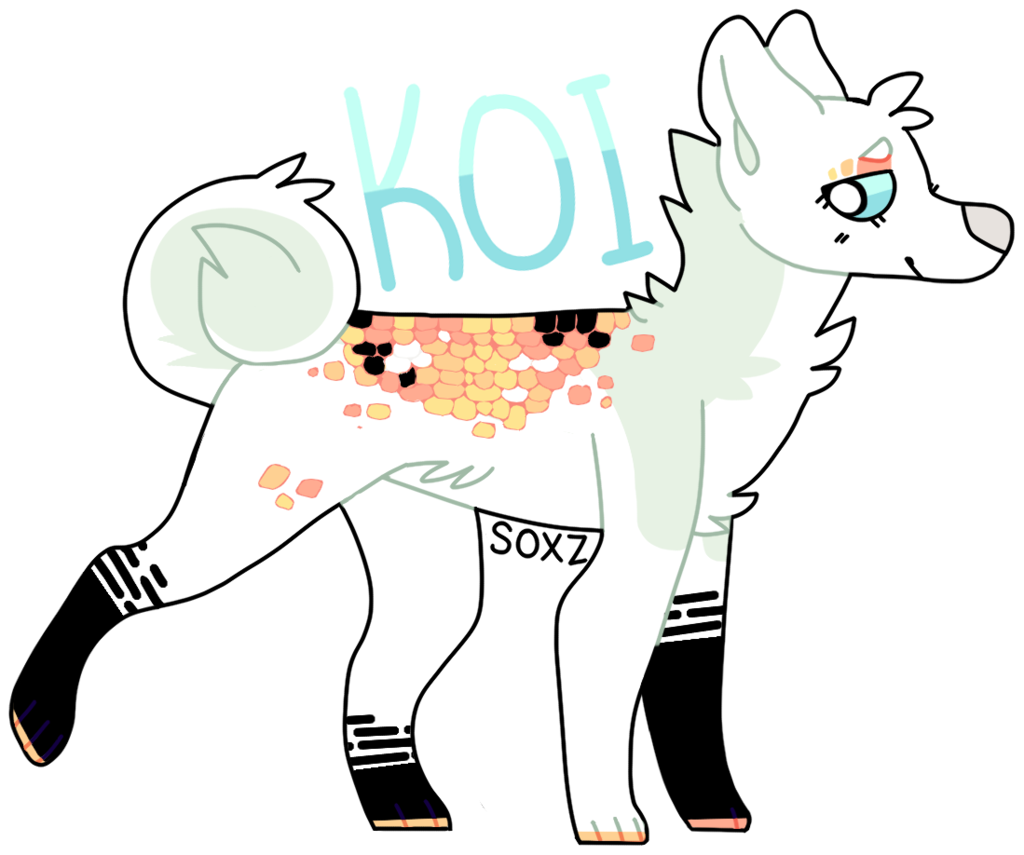 Koi Ref By Soxzthewolf Koi Ref By Soxzthewolf - Cartoon (1024x855)