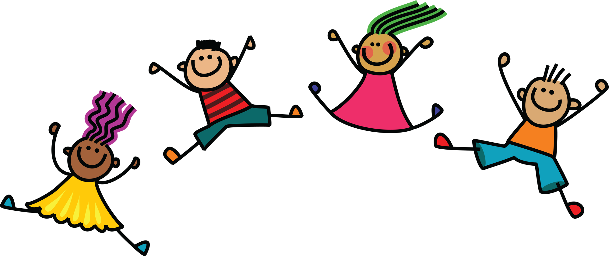 Wellness Enhancing Physical Activity For Young Children - Stick Kids Jumping (2000x842)