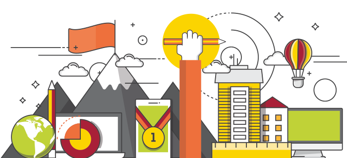 Banner With Mountains, Achievement, Strategy And Entrepreneurship - Banner With Mountains, Achievement, Strategy And Entrepreneurship (700x319)