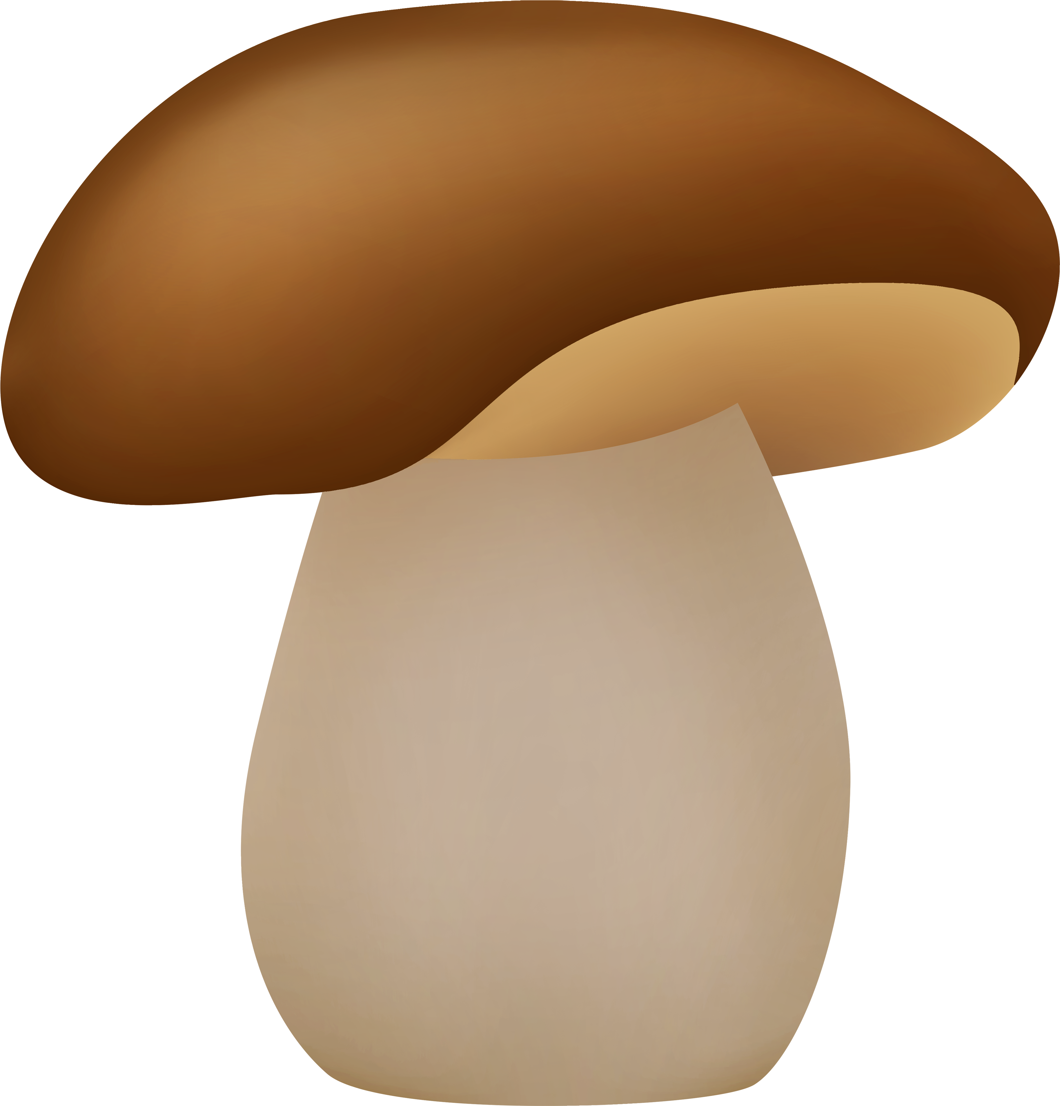 Brown Mushroom Clipart Web Clipartbarn - Mushroom Png Clipart (4048x4138)