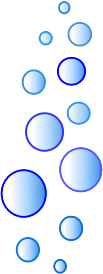More N More Blue Bubbles Hi - Circle (400x910)