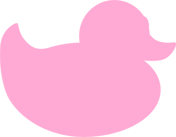 Duckling Clipart Pink - Pink Rubber Duck Clipart (600x469)