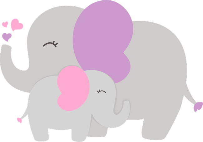 ○••°‿✿⁀elephants‿✿⁀°••○ - Elefantes Animados Para Baby Shower (650x453)
