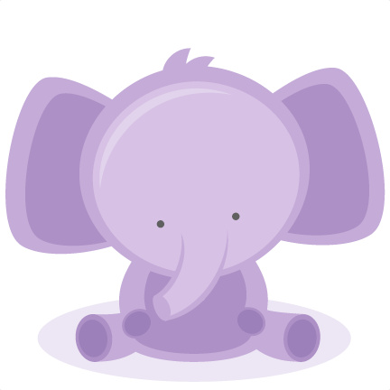Mauve Clipart Baby Elephant - Purple Elephant Clip Art (432x432)
