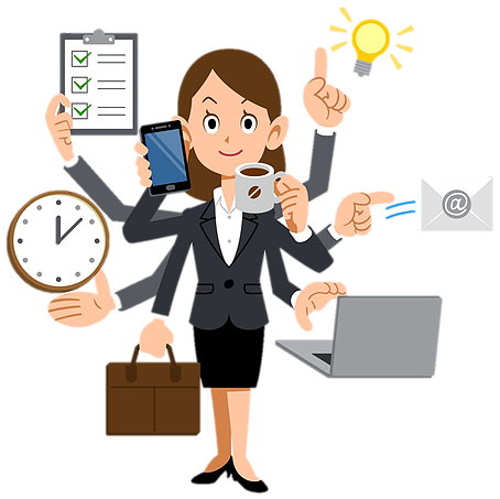 Become More Productive As A Modern Age Entrepreneur - Multitasking Clipart (454x453)