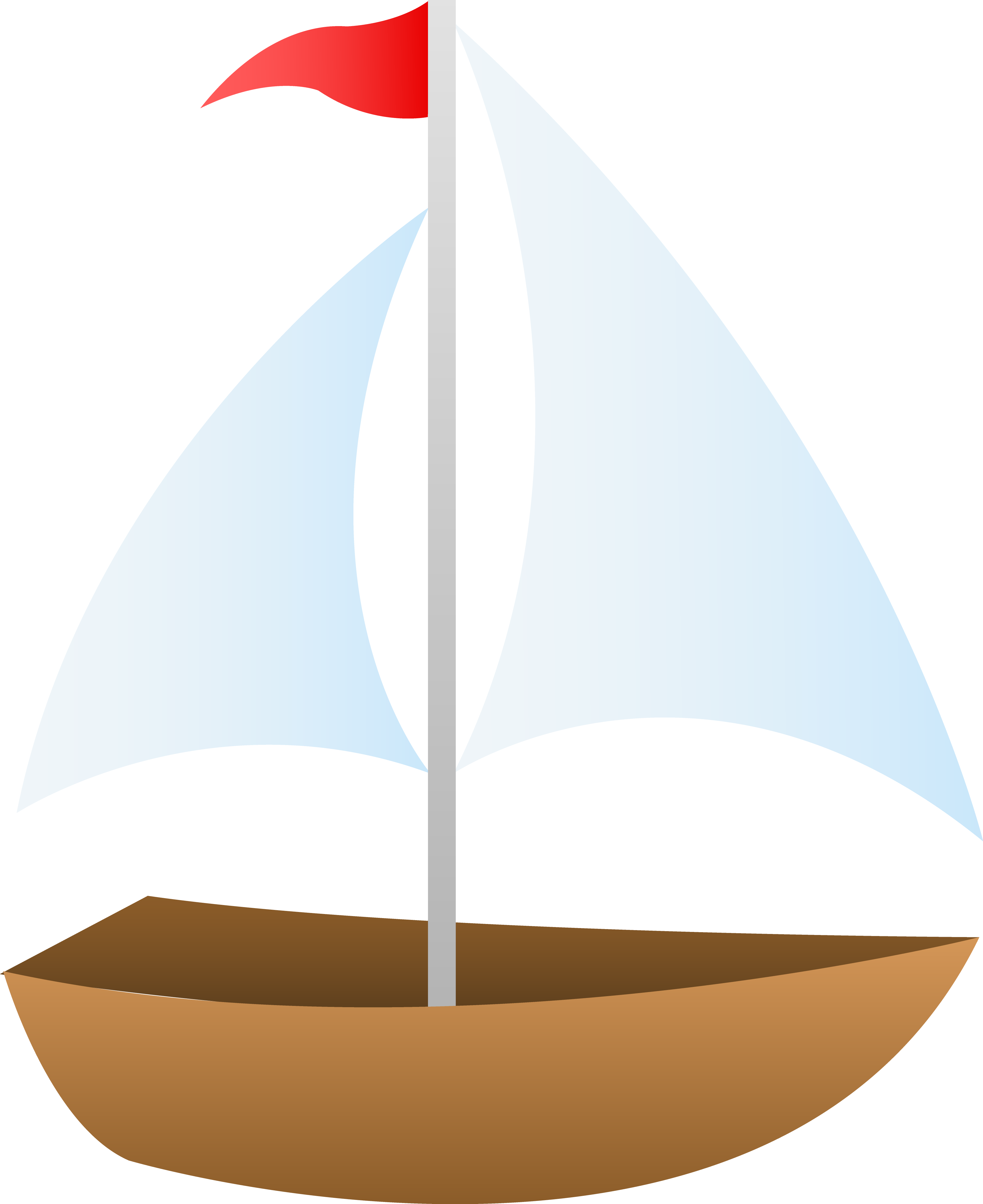 Red Sailboat Free Clipart - Simple Sailboat Drawing (3838x4704)