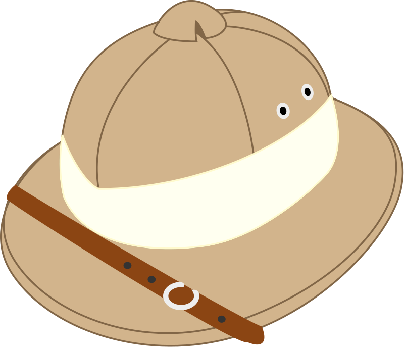 Free Clipart 1001freedownload - Safari Hat Shower Curtain (800x687)
