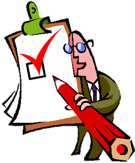 Man With Checkmarked Pad - Man With Checkmarked Pad (439x533)