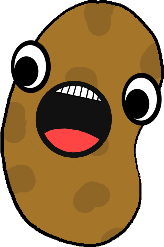 Weird Cartoonish Spotted Dude With Weird Eyes - Cartoon Potato (664x981)