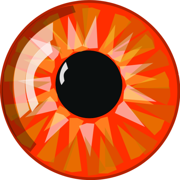 Orange Eye Clip Art Gallery - Orange Eyeballs Clip Art (600x599)