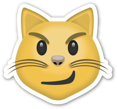 Cute Cartoon Kittens With Big Eyes Gallery - Cat Emoji Png (473x458)