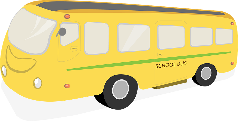 Yellow School Bus Cartoon 14, - School Bus (960x487)