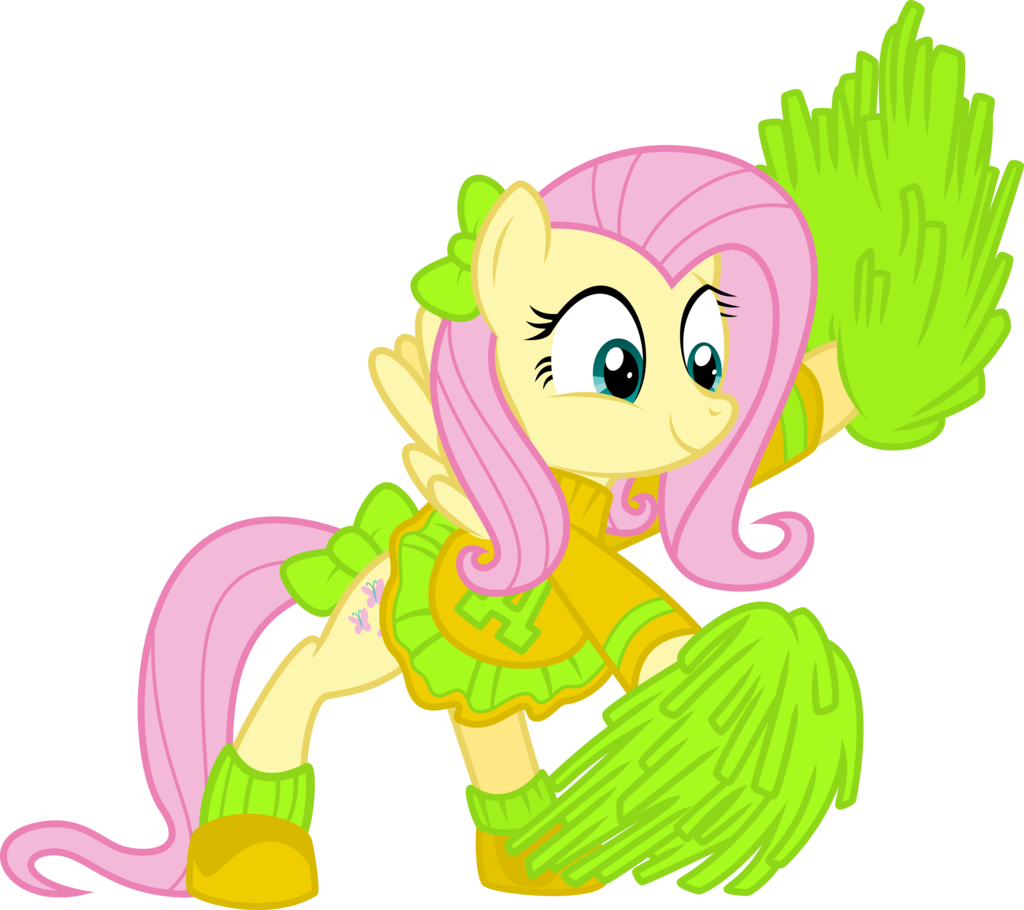 Cheerleader Fluttershy By Yetioner Cheerleader Fluttershy - Cheerleader My Little Pony (1024x910)