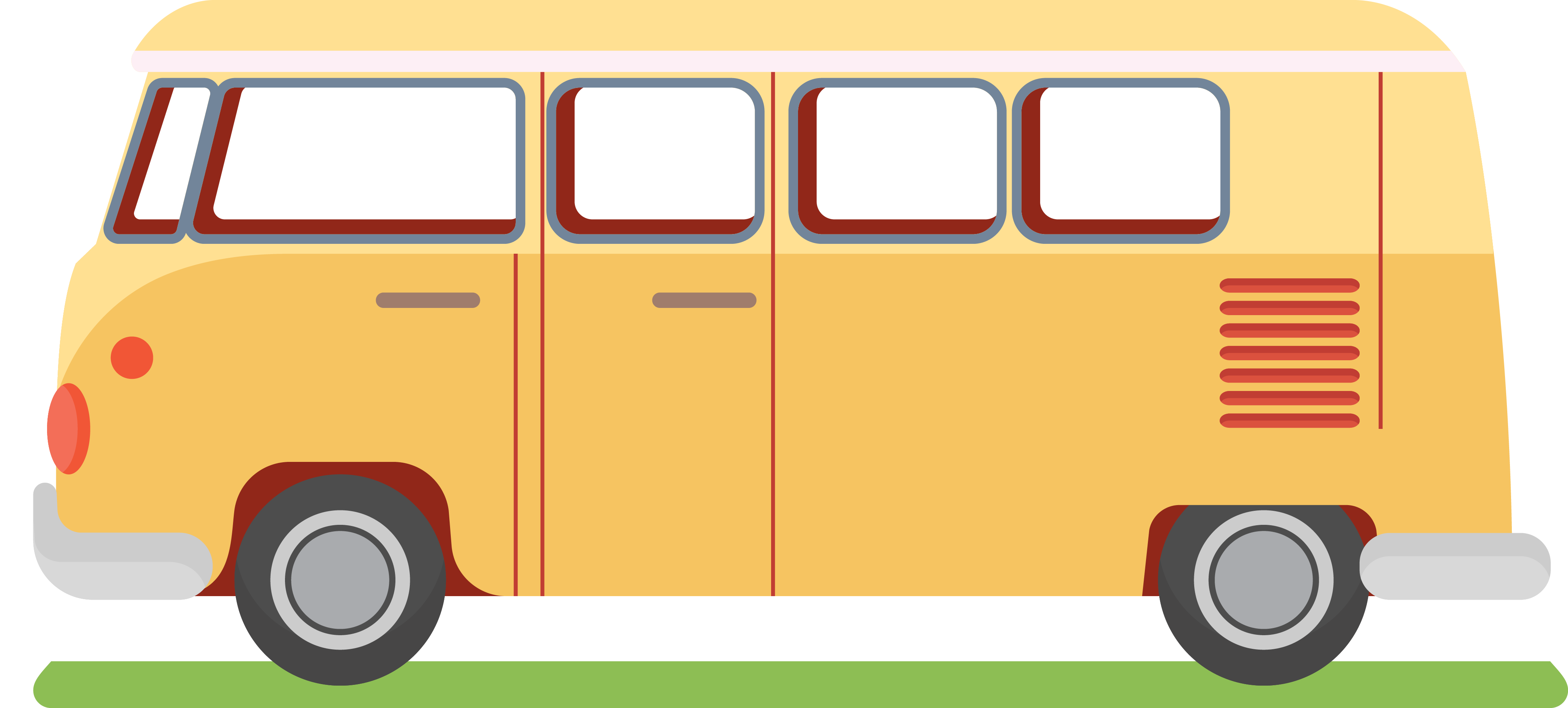 Tour Bus Service Illustration - Tour Bus Service Illustration (4132x1867)